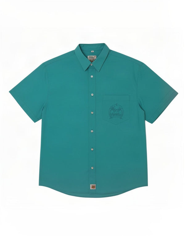 Mauritius Mens Short Sleeve Shirt Large Green
