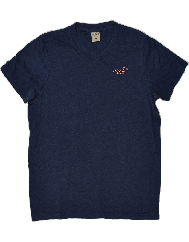 HOLLISTER Mens T-Shirt Top XL Navy Blue Cotton | Vintage Hollister | Thrift | Second-Hand Hollister | Used Clothing | Messina Hembry 