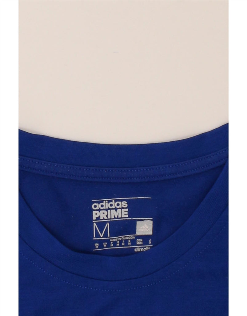 ADIDAS Mens Climalite Graphic T-Shirt Top Medium Blue Polyester Vintage Adidas and Second-Hand Adidas from Messina Hembry 