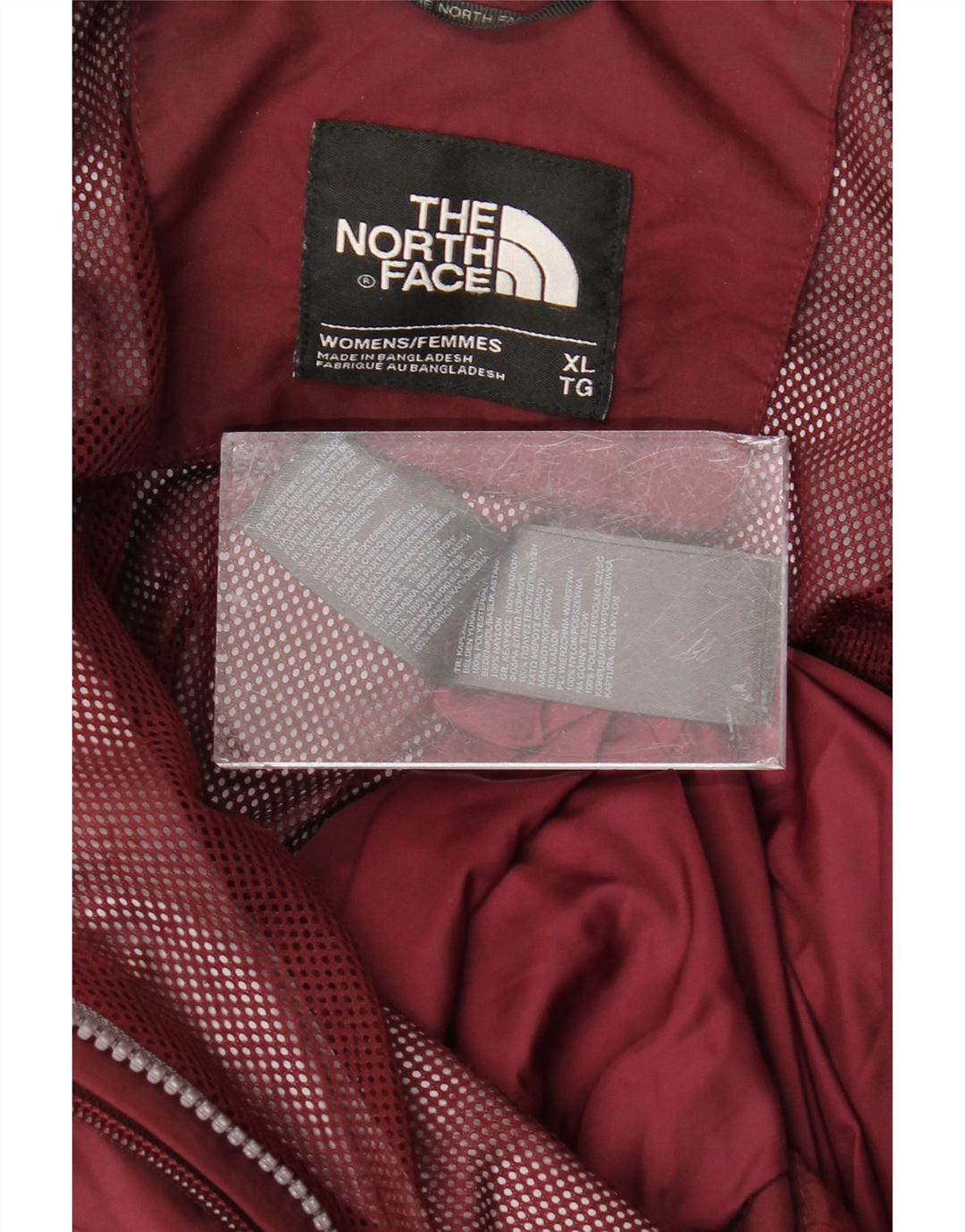 THE NORTH FACE Womens Oversized Hooded Rain Jacket UK 18 XL Maroon Nylon