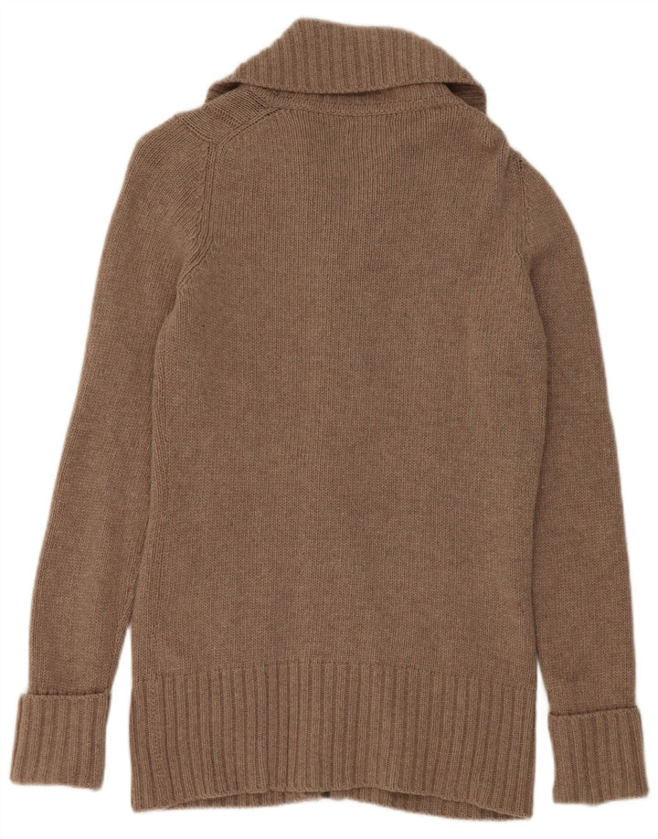 Massimo Dutti Womens Cardigan Sweater UK 10 Small Grey Wool