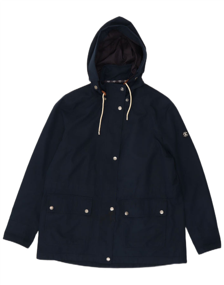 Barbour Womens Hooded Utility Jacket UK 14 Large Navy Blue