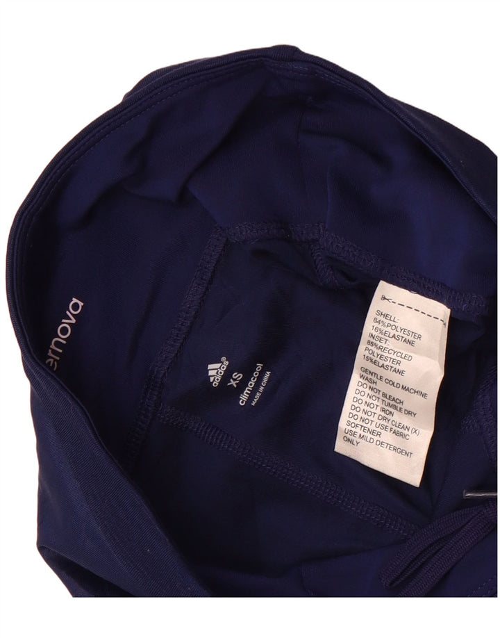 Adidas Womens Climacool Capri Leggings UK 4 XS  Navy Blue Polyester