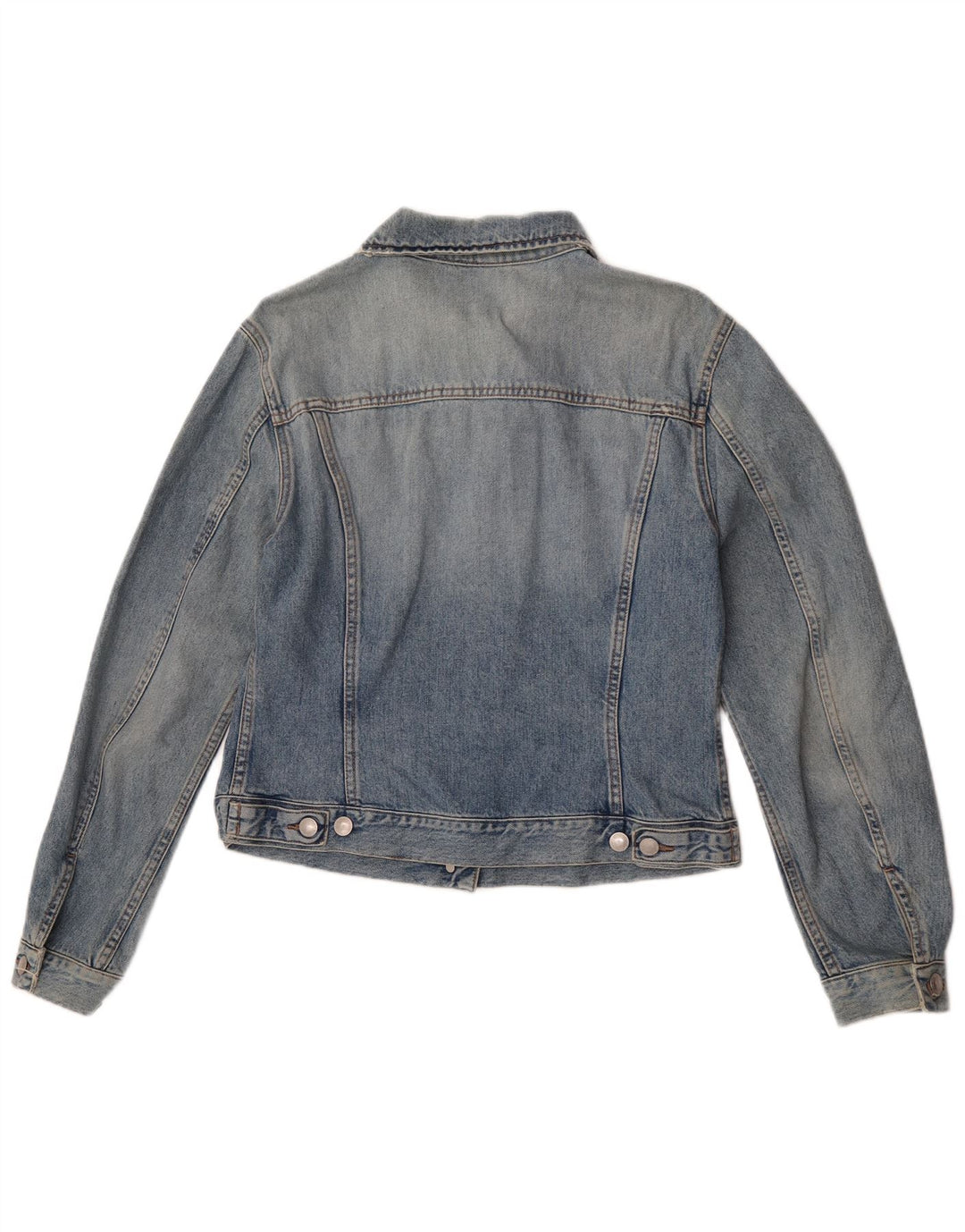 Benetton Womens Denim Jacket UK 14 Large Blue Cotton