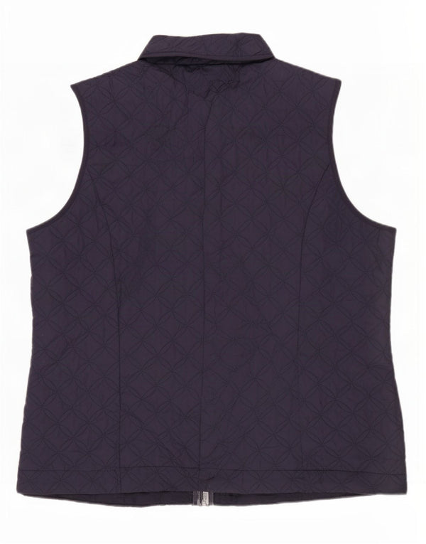 Marks & Spencer Womens Quilted Gilet UK 18 XL Navy Blue Polyester