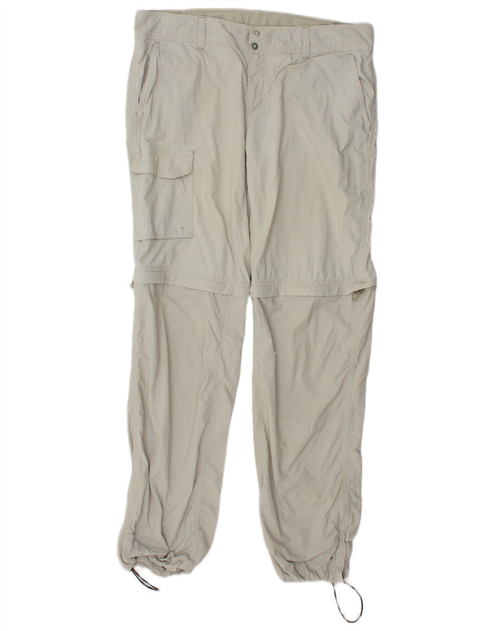 COLUMBIA Womens Regular Fit Cargo Trousers US 12 Large W34 L32 Off White