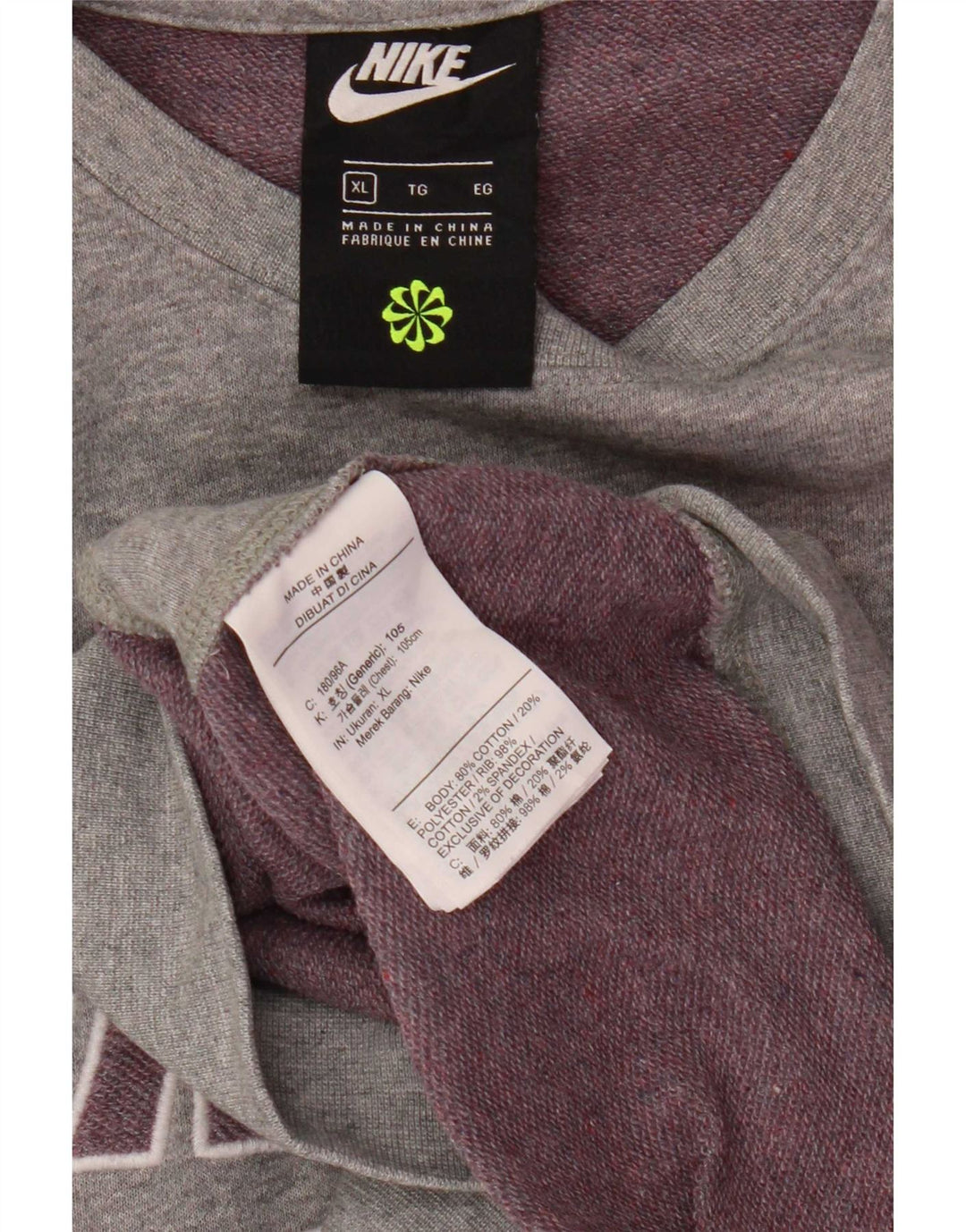 Nike Womens Graphic Sweatshirt Jumper UK 18 XL Grey Cotton