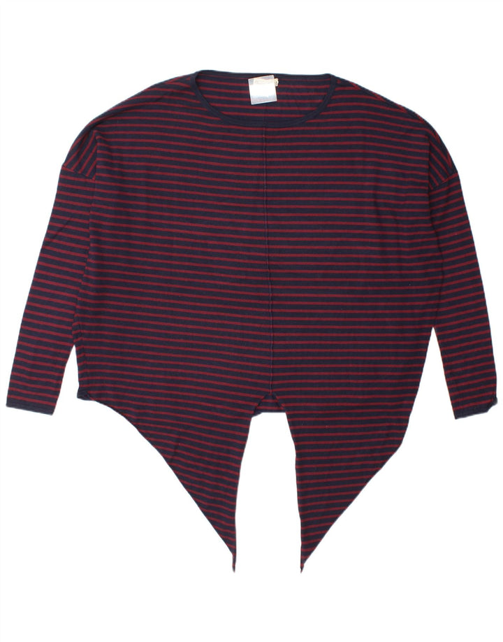 Phase Eight Womens Oversized Top Long Sleeve UK 16 Large Navy Blue Striped