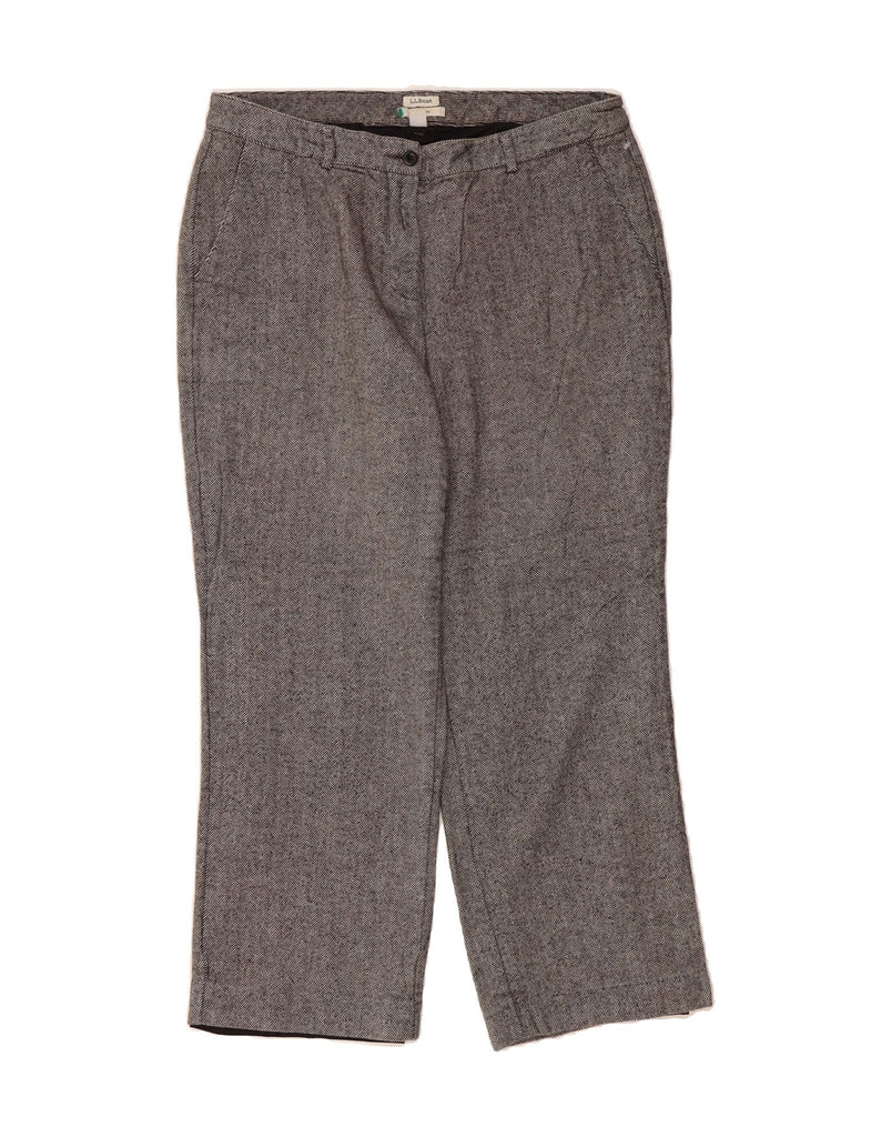 L.L.BEAN Womens Classic Fit Chino Trousers US 14 XL W36 L27 Grey Vintage L.L.Bean and Second-Hand L.L.Bean from Messina Hembry 