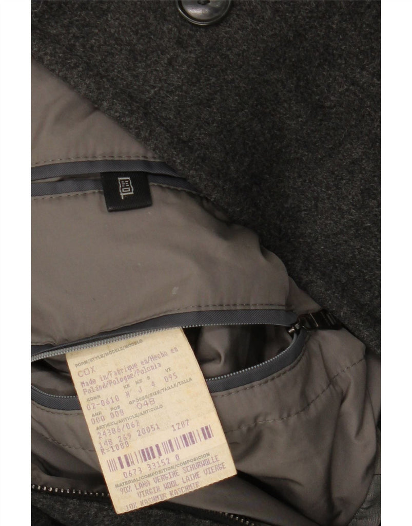 HUGO BOSS Mens Overcoat UK 38 Medium Grey Wool Vintage Hugo Boss and Second-Hand Hugo Boss from Messina Hembry 