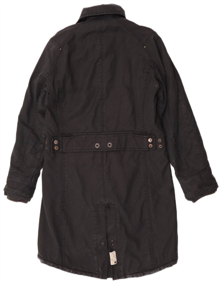 G-Star Womens Windbreaker Coat UK 40 Large Black Cotton