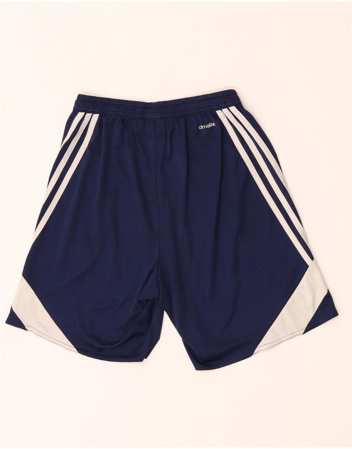 Adidas Mens Climalite Sport Shorts Small  Navy Blue Colourblock Polyester