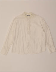 ENARA CAMICECE Womens Shirt Blouse UK 16 Large White Pinstripe Cotton