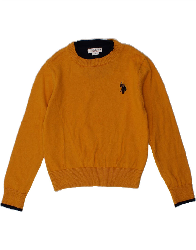 U.S. POLO ASSN. Baby Boys Crew Neck Jumper Sweater 18-24 Months Orange Vintage U.S. Polo Assn. and Second-Hand U.S. Polo Assn. from Messina Hembry 