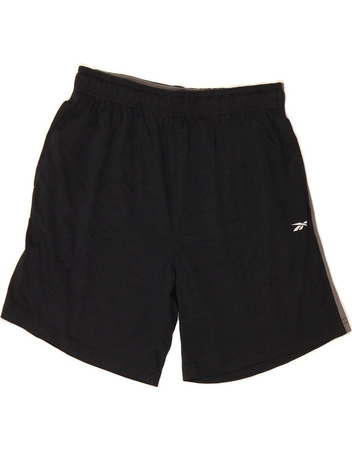 REEBOK Mens Sport Shorts Medium  Black Polyester Vintage Reebok and Second-Hand Reebok from Messina Hembry 