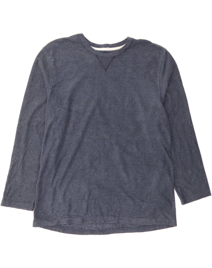 CHAPS Mens Top Long Sleeve XL Navy Blue Polyester Vintage Chaps and Second-Hand Chaps from Messina Hembry 