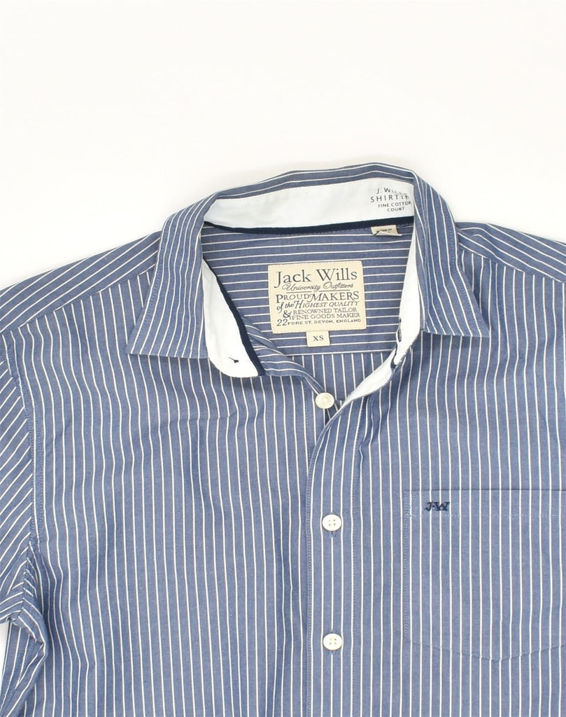 JACK WILLS Mens Shirt XS Blue Pinstripe Cotton | Vintage Jack Wills | Thrift | Second-Hand Jack Wills | Used Clothing | Messina Hembry 