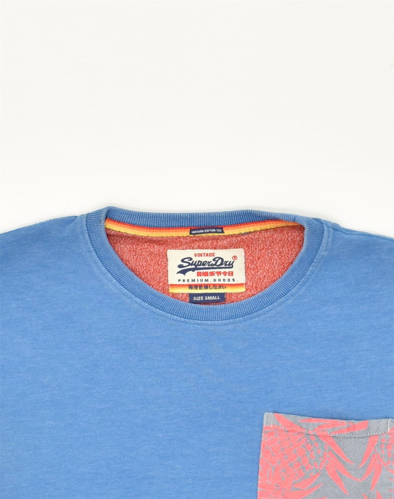 SUPERDRY Mens T-Shirt Top Small Blue Cotton | Vintage Superdry | Thrift | Second-Hand Superdry | Used Clothing | Messina Hembry 