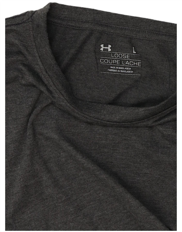 Under Armour Womens T-Shirt Top UK 14 Large Grey