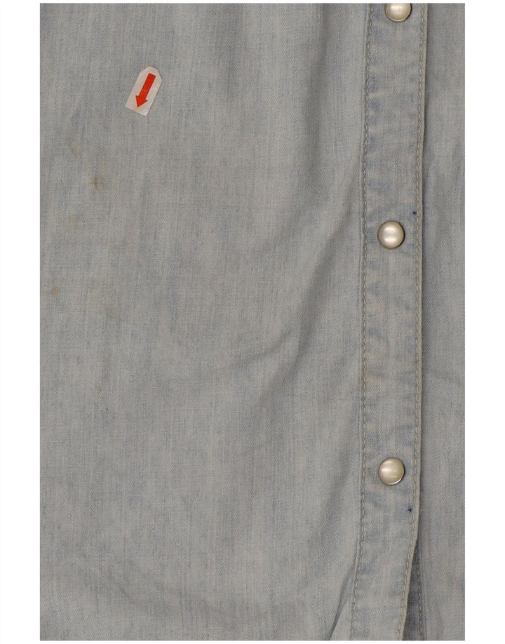 Fat Face Womens Denim Shirt UK 16 Large Blue Cotton