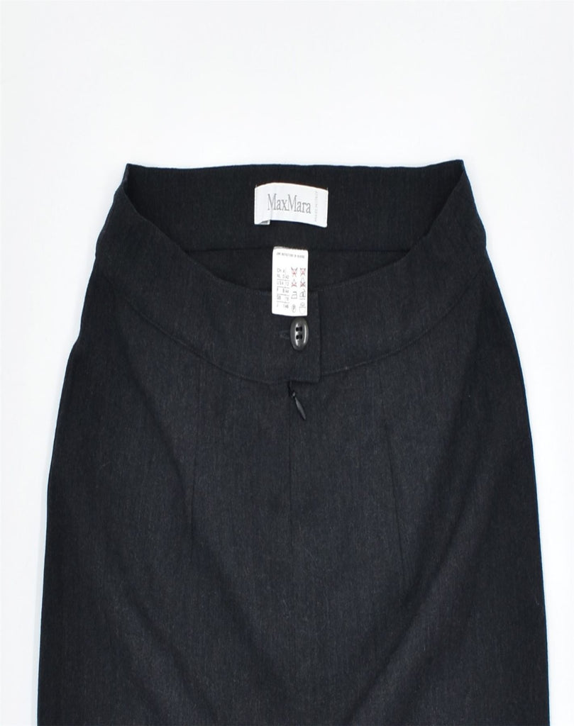 MAX MARA Womens Pencil Skirt UK 16 Large W30 Black Wool | Vintage | Thrift | Second-Hand | Used Clothing | Messina Hembry 