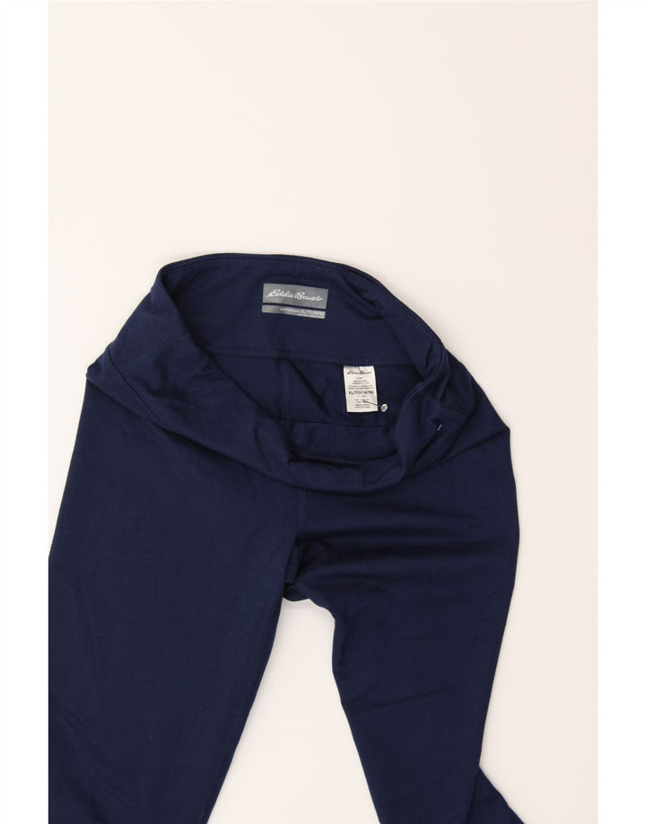 EDDIE BAUER Girls Leggings 14-15 Years XL Navy Blue Polyester Vintage Eddie Bauer and Second-Hand Eddie Bauer from Messina Hembry 