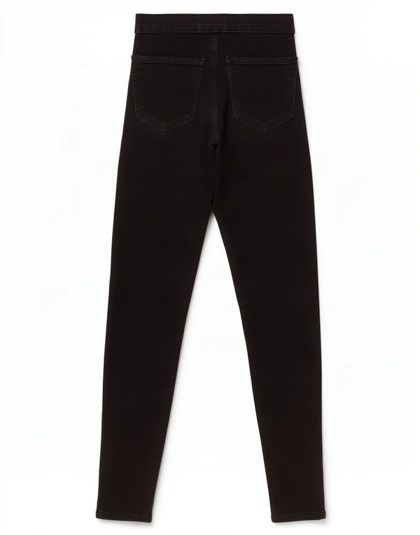 Topshop Womens Joni Crop Skinny Jeans W25 L26 Black Cotton