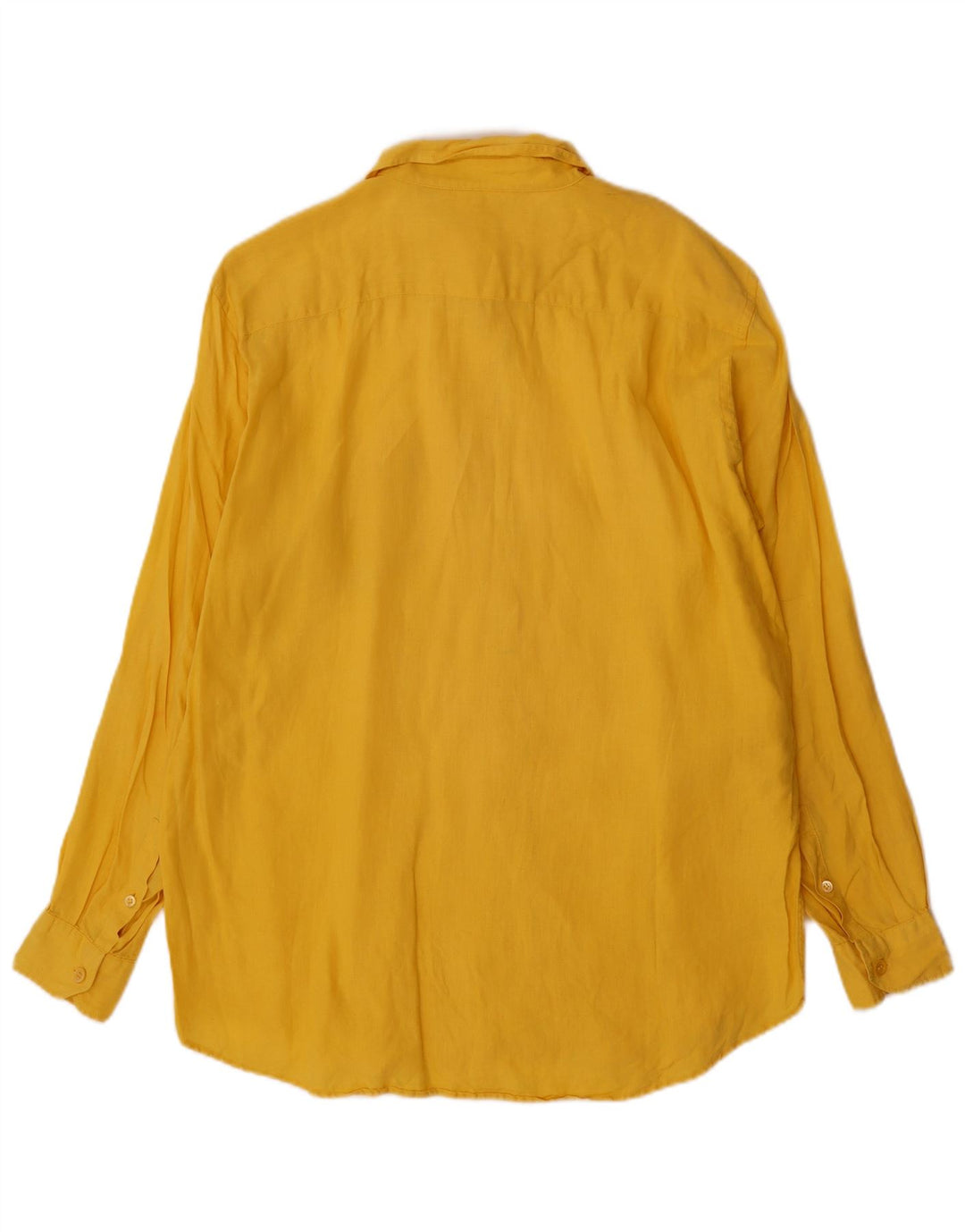 Max Mara Womens Shirt UK 18 XL Yellow Linen