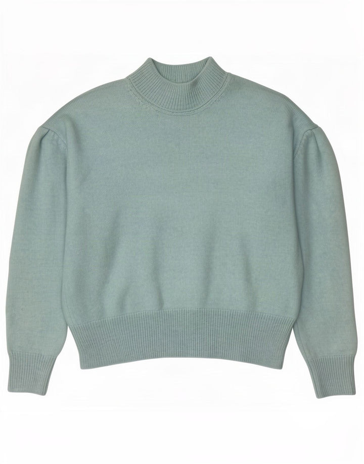 Marks & Spencer Womens Turtle Neck Jumper Sweater UK 16 Large Turquoise