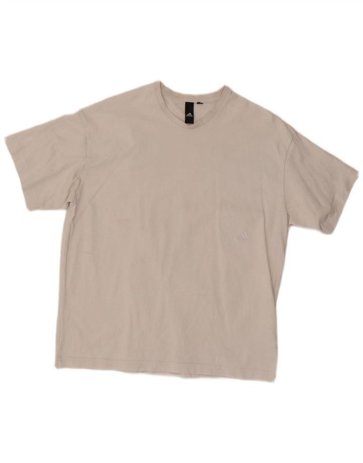 Adidas Mens Graphic T-Shirt Top Large White Cotton