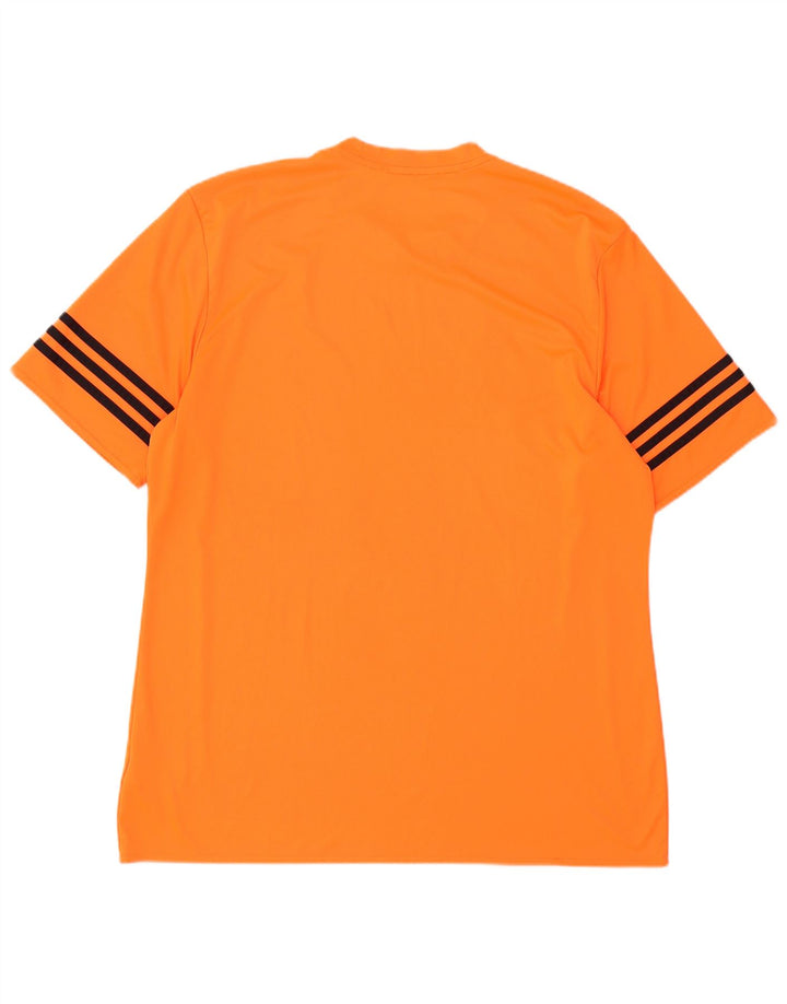 Adidas Mens Climalite T-Shirt Top XL Orange Polyester