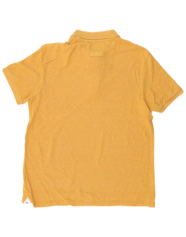 Fat Face Mens Polo Shirt Large Yellow Cotton