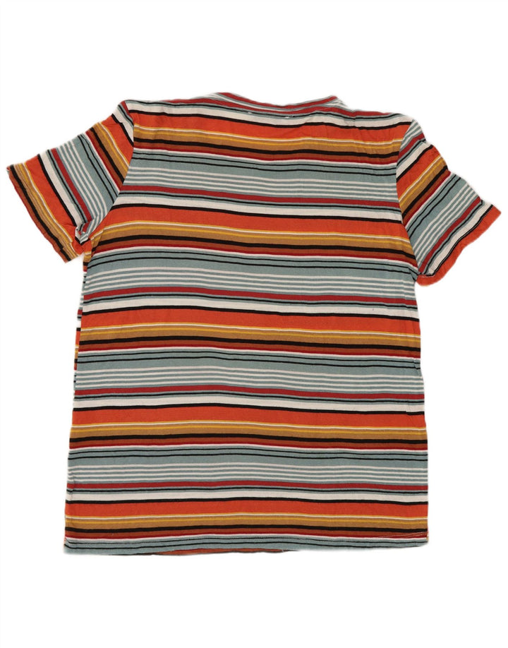 Zara Womens T-Shirt Top UK 12 Medium Multicoloured Striped Viscose
