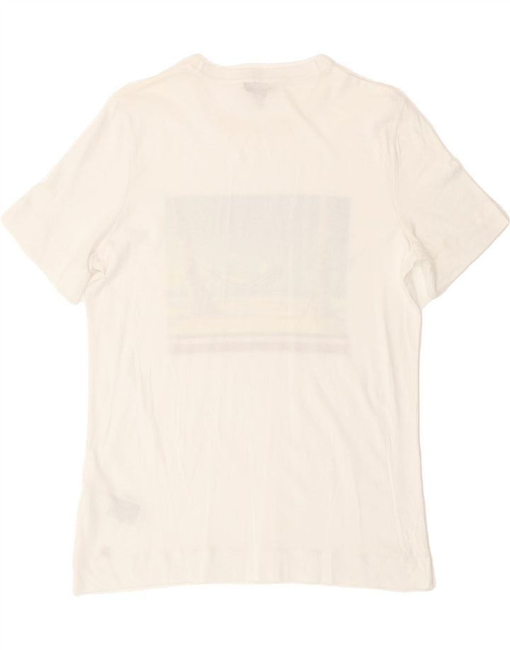 TOMMY HILFIGER Mens Graphic T-Shirt Top Small White Cotton Vintage Tommy Hilfiger and Second-Hand Tommy Hilfiger from Messina Hembry 