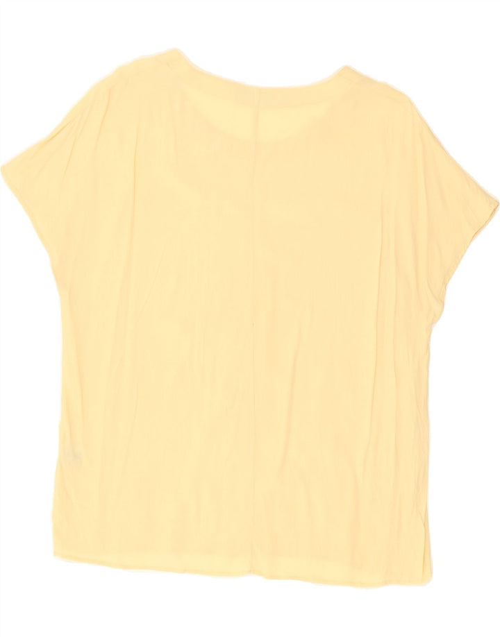 MARIO PUCCI CECCONI Womens Blouse Top IT 45 Large Yellow Acetate Vintage Mario Pucci Cecconi and Second-Hand Mario Pucci Cecconi from Messina Hembry 