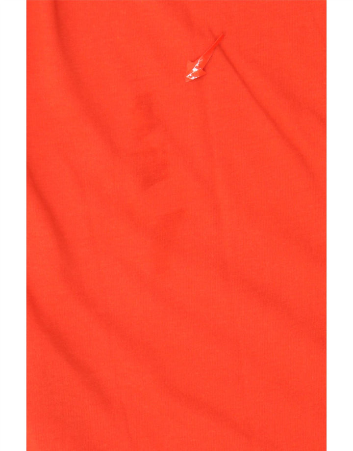 ADIDAS Mens Climalite Graphic T-Shirt Top Medium Orange Cotton