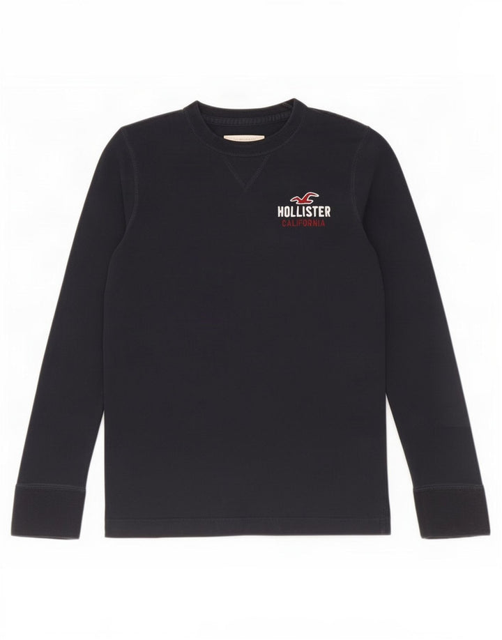 Hollister Mens Top Long Sleeve Medium Navy Blue