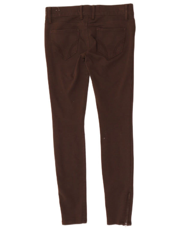 Hollister Womens Low Waist Skinny Casual Trousers US 0 XS W28 L27 Brown