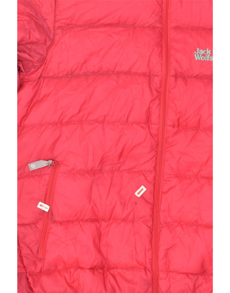 JACK WOLFSKIN Womens Hooded Padded Jacket UK 16 Large  Red Polyester | Vintage Jack Wolfskin | Thrift | Second-Hand Jack Wolfskin | Used Clothing | Messina Hembry 