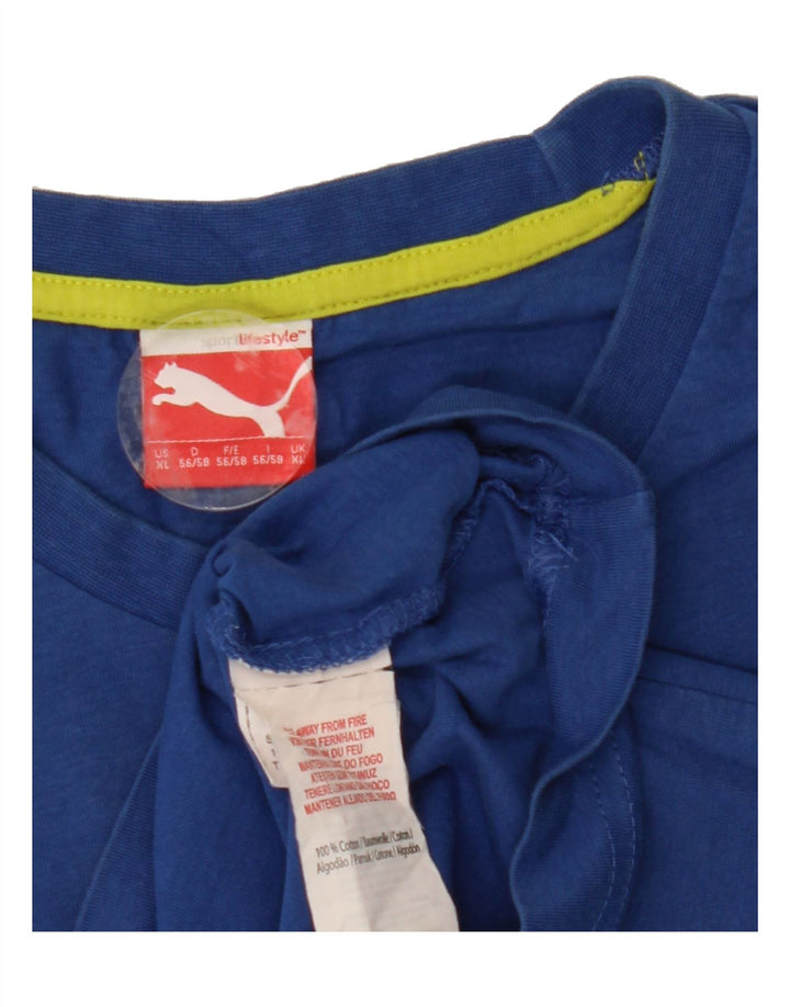 PUMA Mens Graphic Vest Top XL Blue Cotton Vintage Puma and Second-Hand Puma from Messina Hembry 