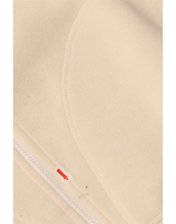 DKNY Womens Zip Hoodie Sweater UK 10 Small Beige Polyester Vintage Dkny and Second-Hand Dkny from Messina Hembry 
