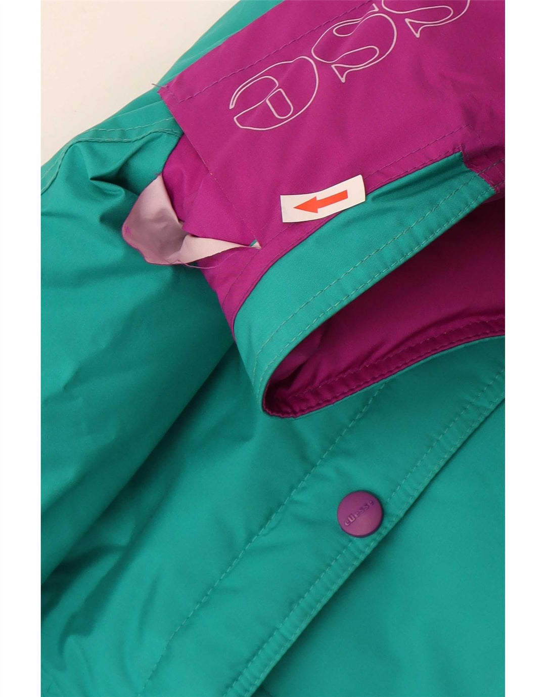 Ellesse Mens Graphic Hooded Ski Jacket IT 50 Large Green Colourblock