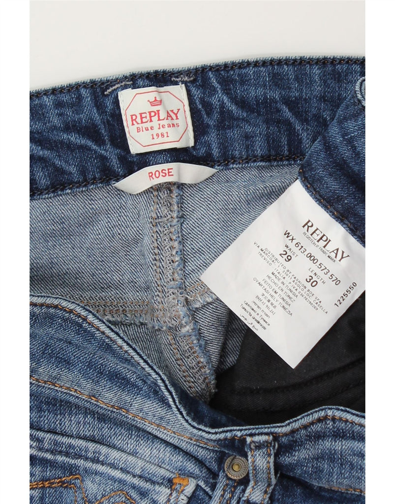 REPLAY Womens Rose Skinny Jeans W29 L30 Blue Vintage Replay and Second-Hand Replay from Messina Hembry 