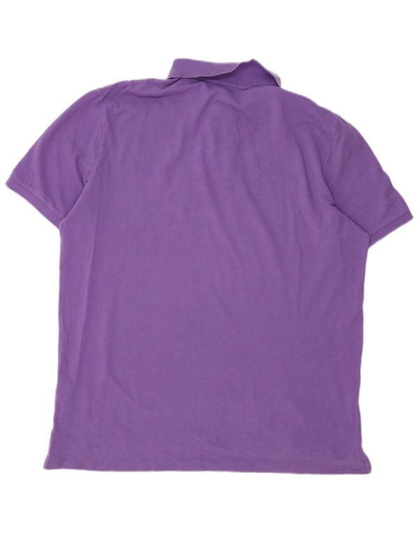 POLO RALPH LAUREN Mens Classic Fit Polo Shirt Large Purple Cotton