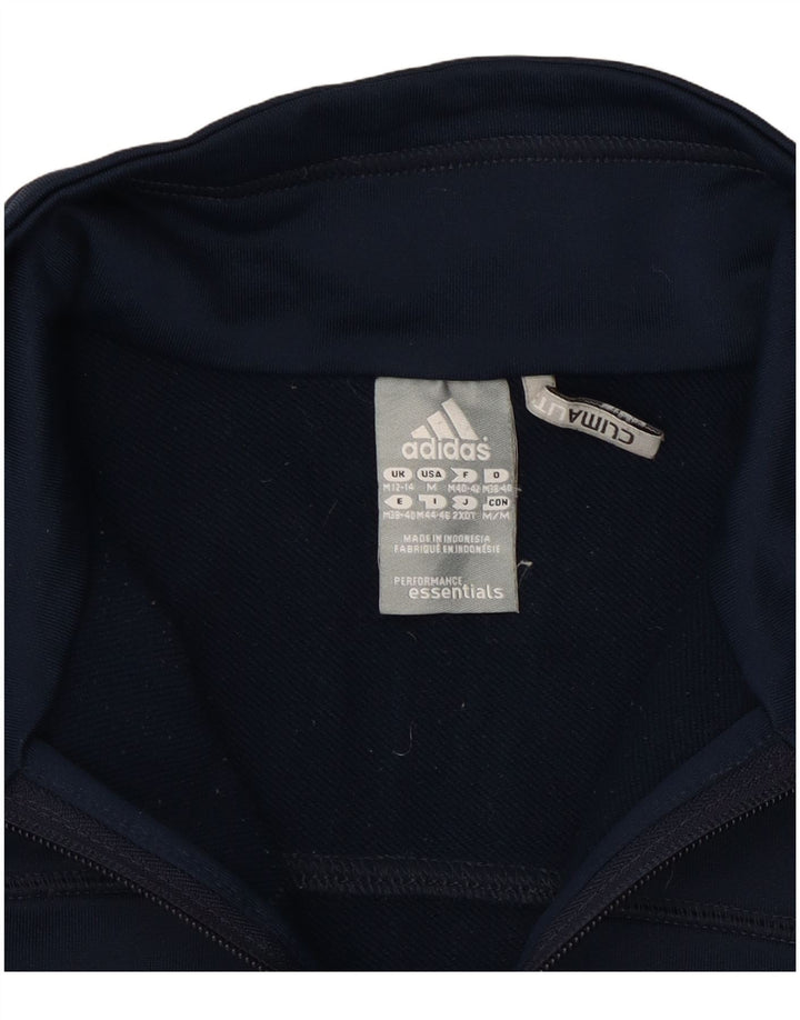 ADIDAS Womens Climalite Tracksuit Top Jacket UK 12/14 Medium Navy Blue