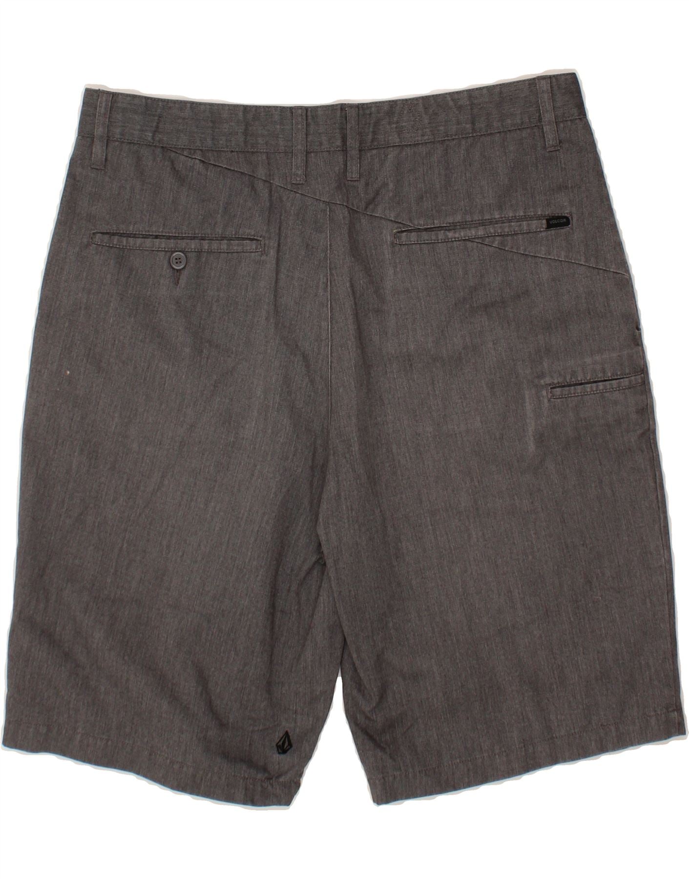 Pantalones cortos chinos Volcom para hombre talla 36 de poliester gris grande