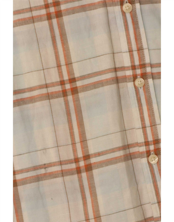 Timberland Mens Regular Fit Short Sleeve Shirt Medium White Check