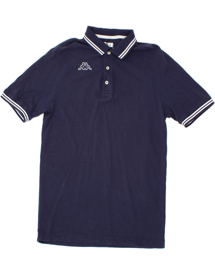 KAPPA Boys Polo Shirt 15-16 Years Large Navy Blue Vintage Kappa and Second-Hand Kappa from Messina Hembry 