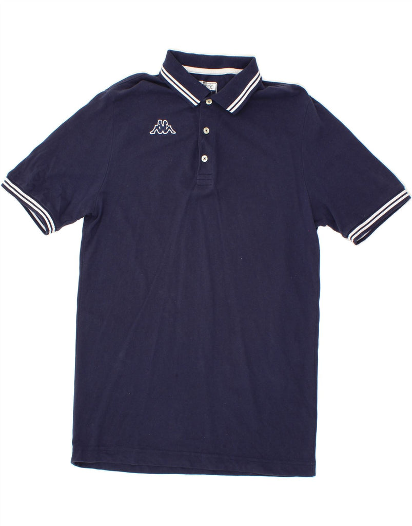 KAPPA Boys Polo Shirt 15-16 Years Large Navy Blue Vintage Kappa and Second-Hand Kappa from Messina Hembry 