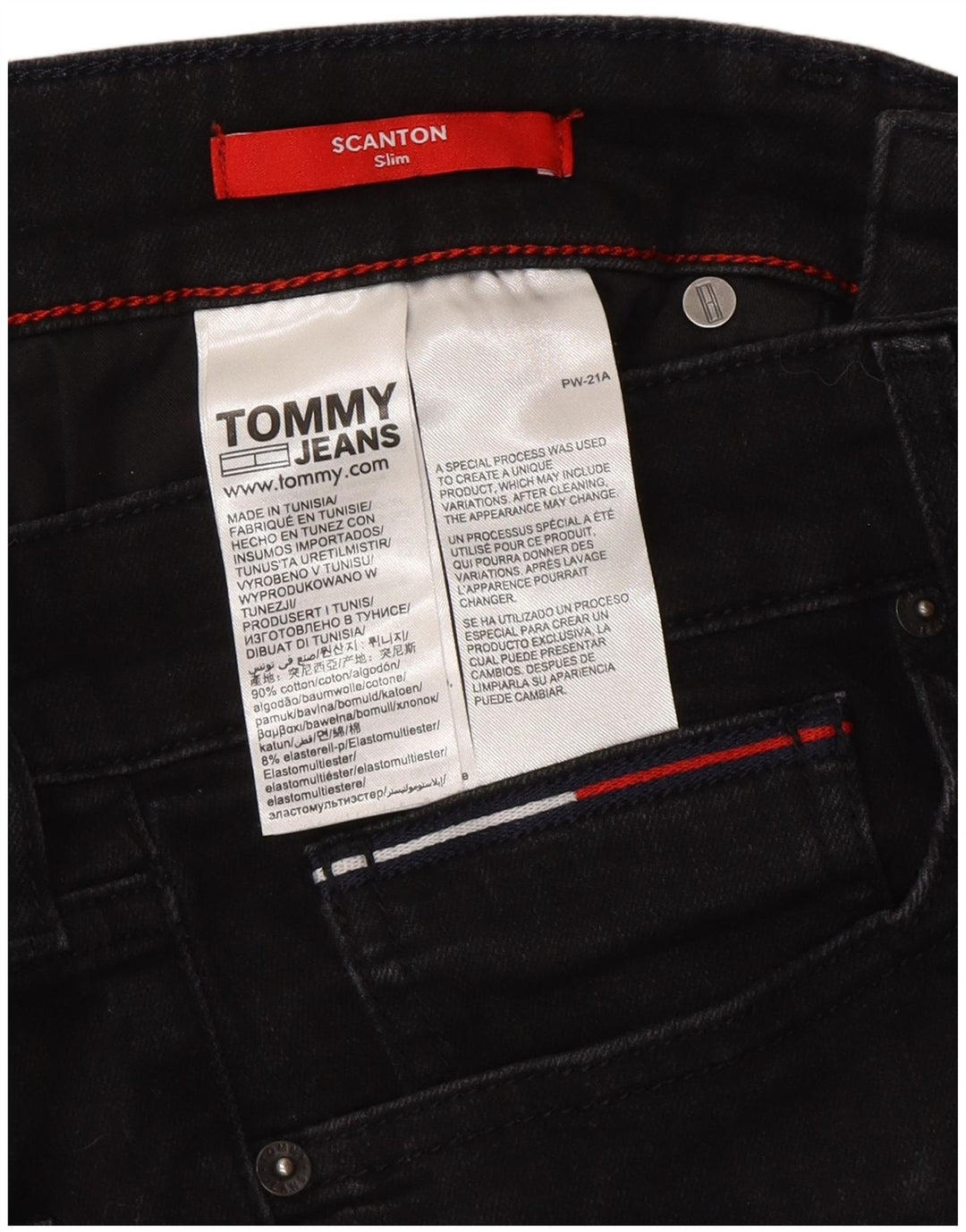 Tommy Hilfiger Mens Scanton Slim Jeans W32 L32 Grey Cotton